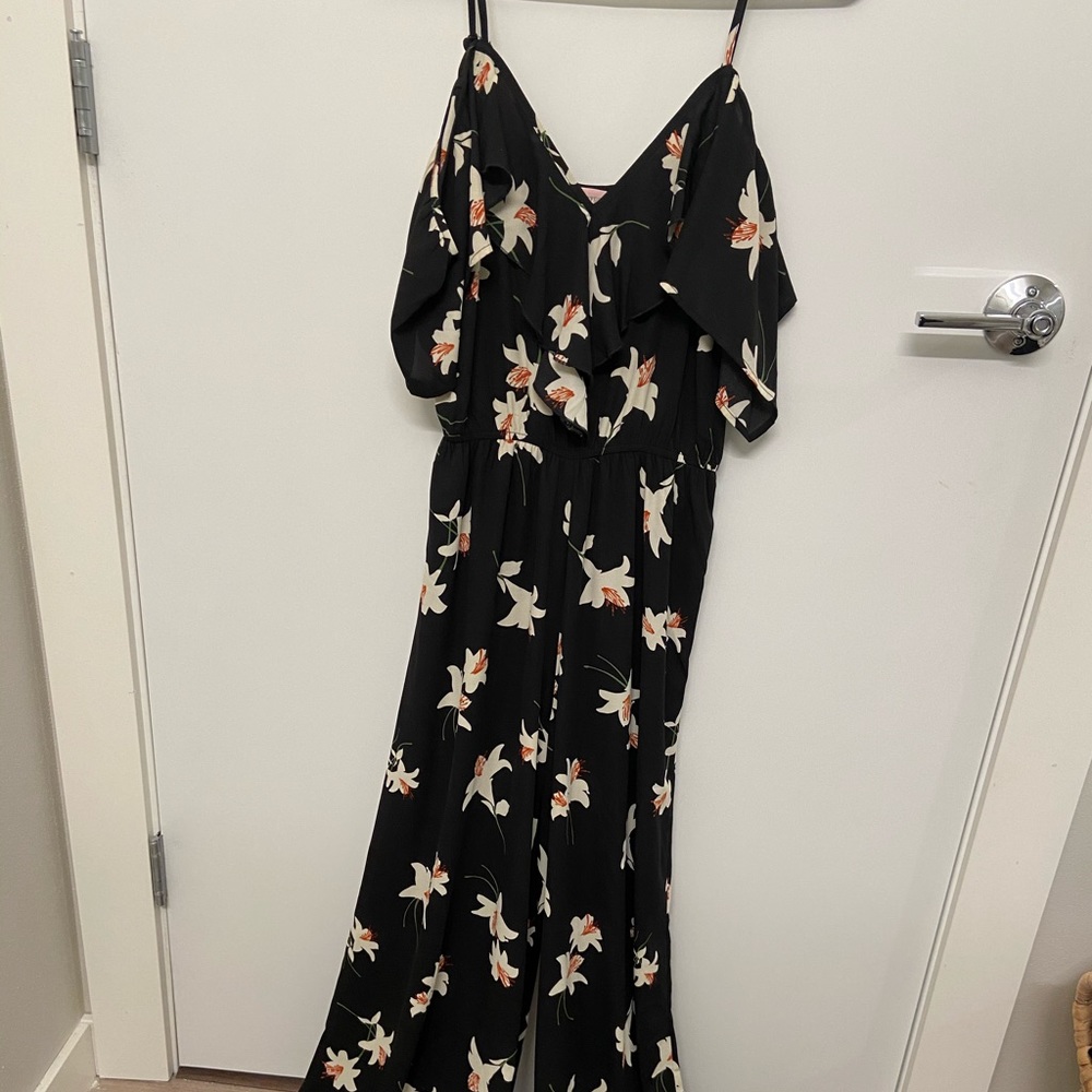 Black Floral Jumpsuit